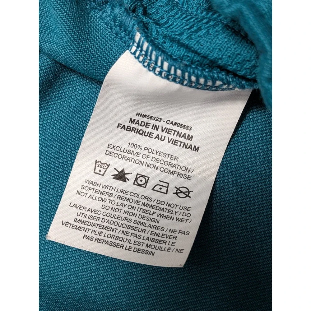 Nike Dri-FIT Activewear Pants Men's Teal XL Polyester Zipper Pocket Gym Workout